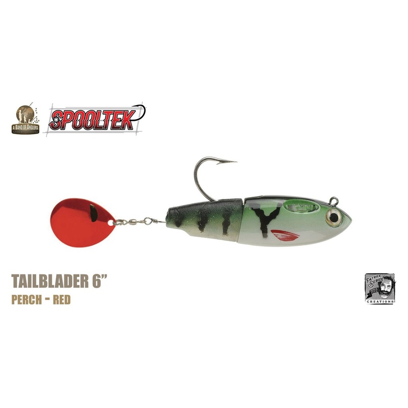 Spooltek Tailblader SK 5″ Swimbait Perch/Red
