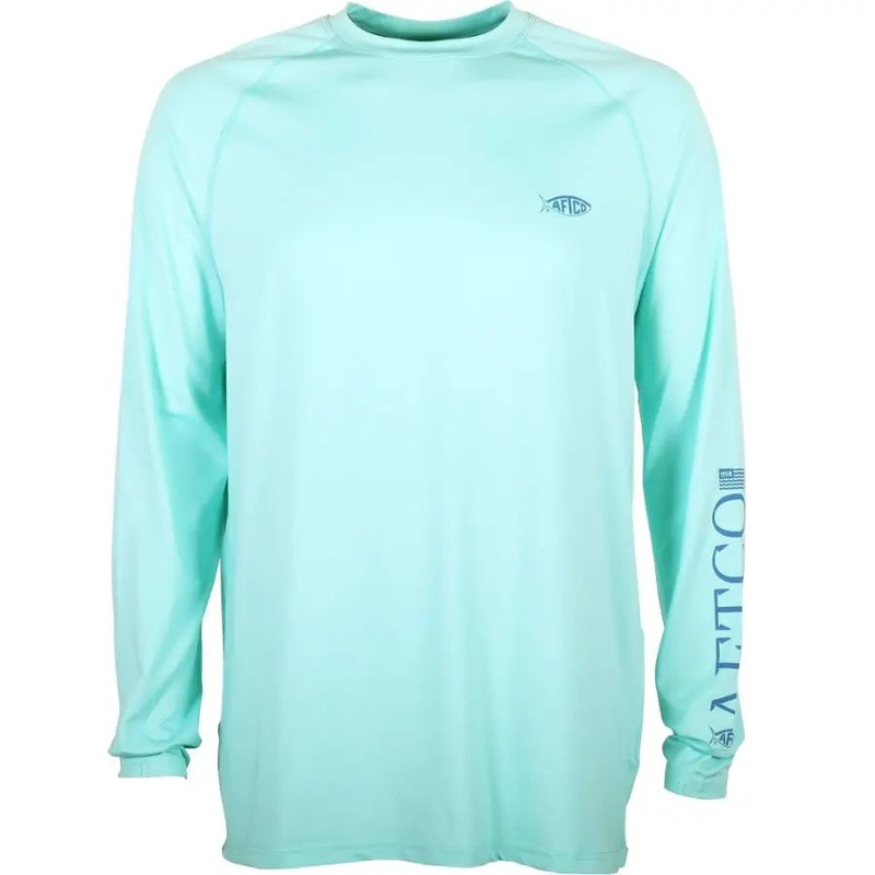 AFTCO YUREI AIR-O-MESH L/S PERFORMANCE BAHAMA HEATHER S