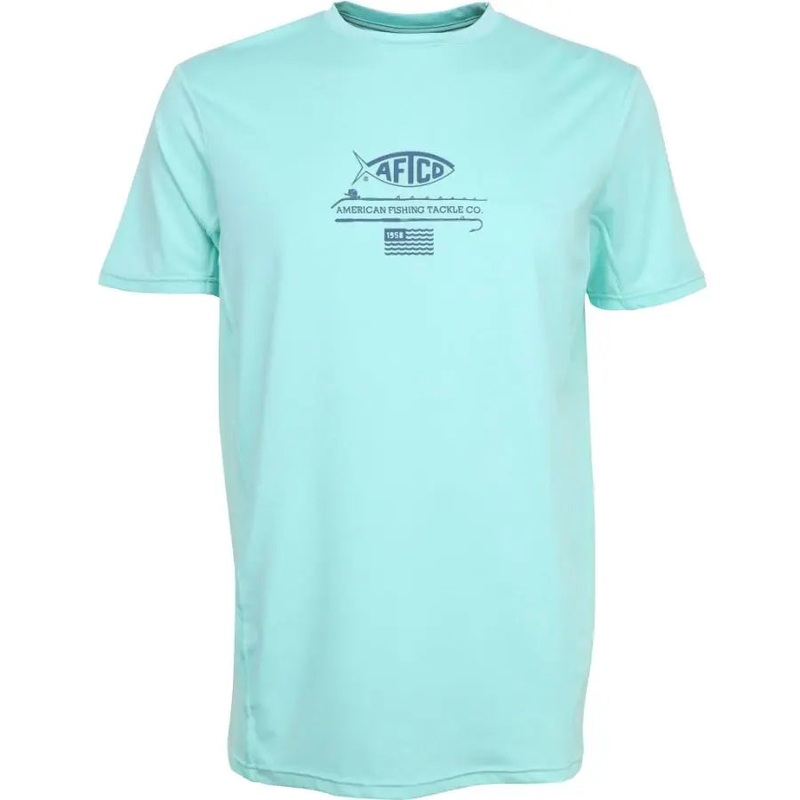 AFTCO BARRACUDA S/S PERFORMANCE BAHAMA HEATHER S