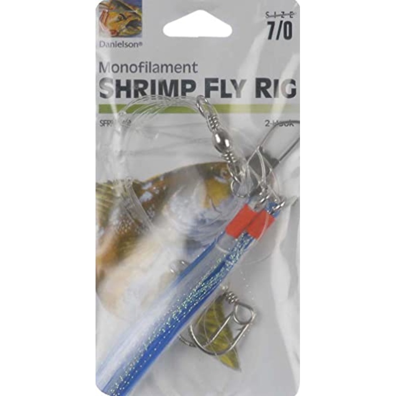 Danielson Rig Mono Shrimp Fly Blue/White/Red