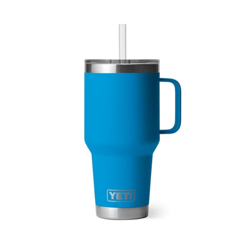 YETI RAMBLER 35 OZ STRAW MUG WITH STRAW LID KING CRAB ORANGE