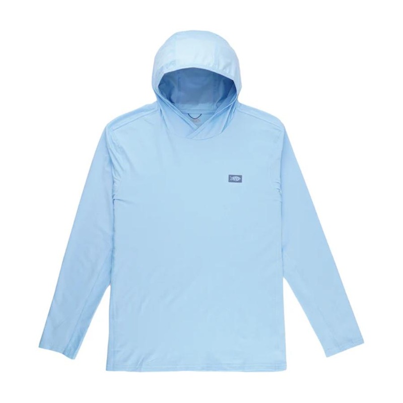 AFTCO AIR O-MESH HOOD L/S PERFORMANCE AIRY BLUE HEATHER S