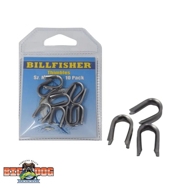 BILLFISHER STAINLESS STEEL THIMBLES SMALL 10PK