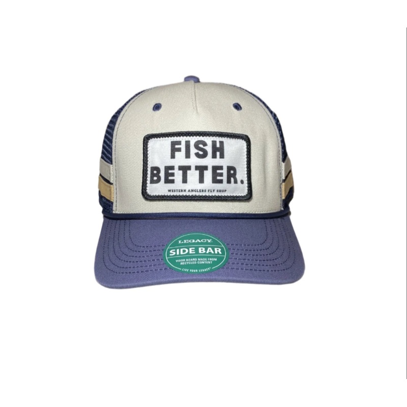 Fish Better – Western Anglers – Hat – Straw Stone/Slate Blue/Straw