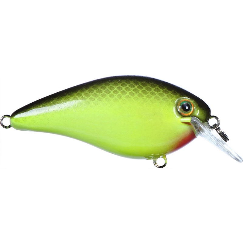 Strike King KVD 1.5 Squarebill Crankbait Black Back Chartreuse