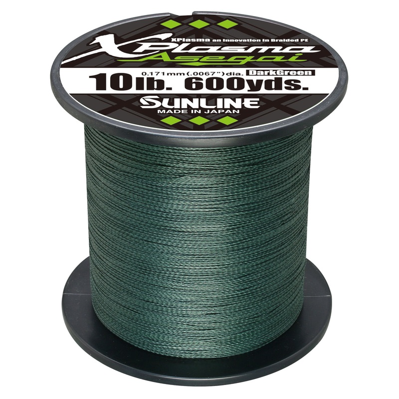 Sunline Xplasma Asegai Green Braided Line 600 Yards Dark Green 8 pound