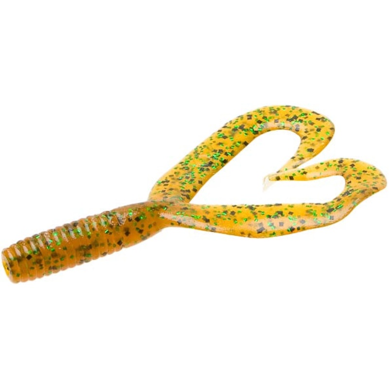 Zoom Creepy Crawler Twin Tail Grub Jig Trailer – 3 Inch Black Blue