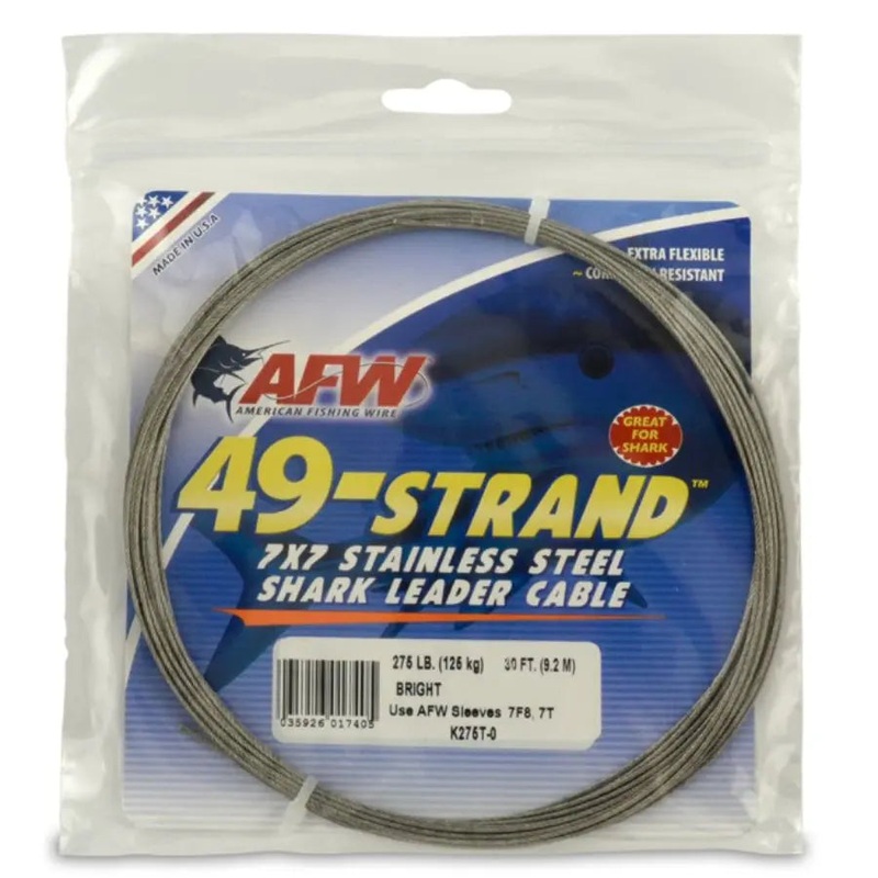 AFW 49 STRAND STAINLESS STEEL CABLE 30′ CAMO 275lb