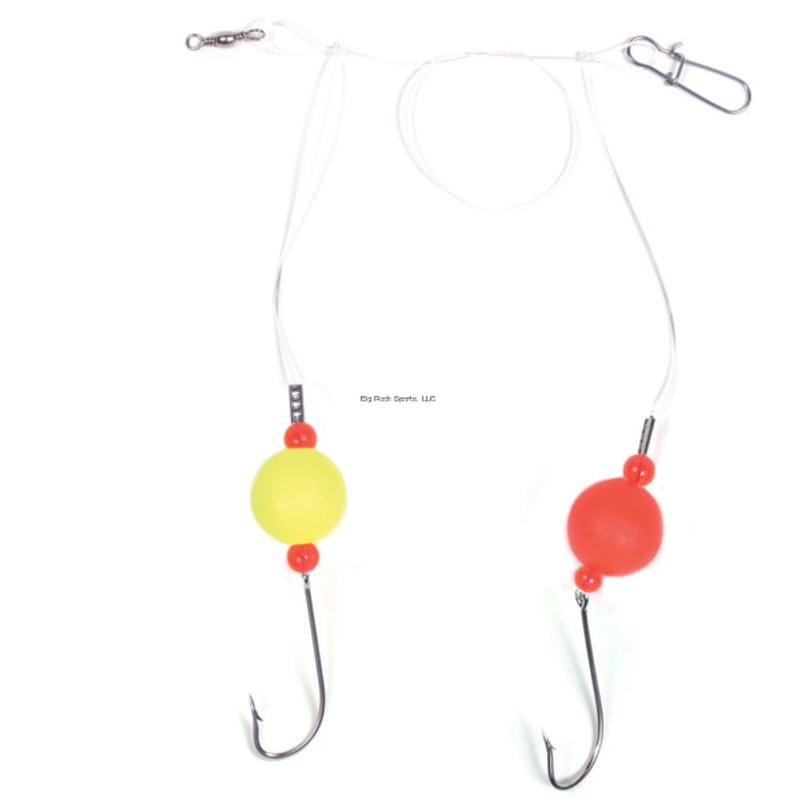 Sea Striker Bluefish Fireball Rig, 1″ Red & Yellow Floats, 40Lb Mono, 3/0 Hooks