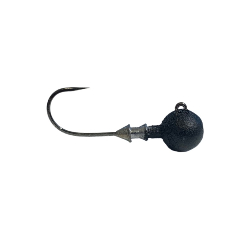 GREAT LAKES FINESSE STEALTH BALL JIG HEAD Matte Black 3/16 oz – 1/0
