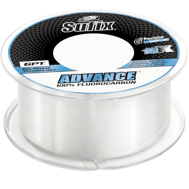 Sufix Advance Fluorocarbon Fishing Line, 12lb Test, 200 Yd Spool