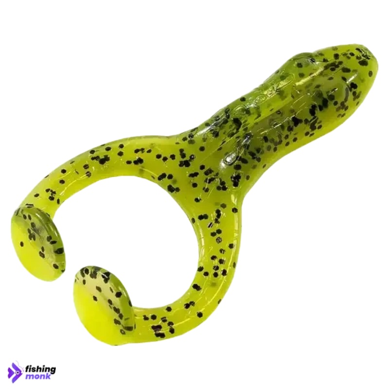 Zman Finesse Frogz | Size:2.7inch | 4pcs/pkt Watermelon/Chartreuse