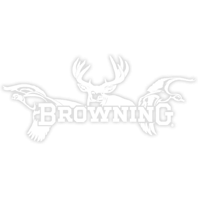 Browning All Seasons Decal 12″ White