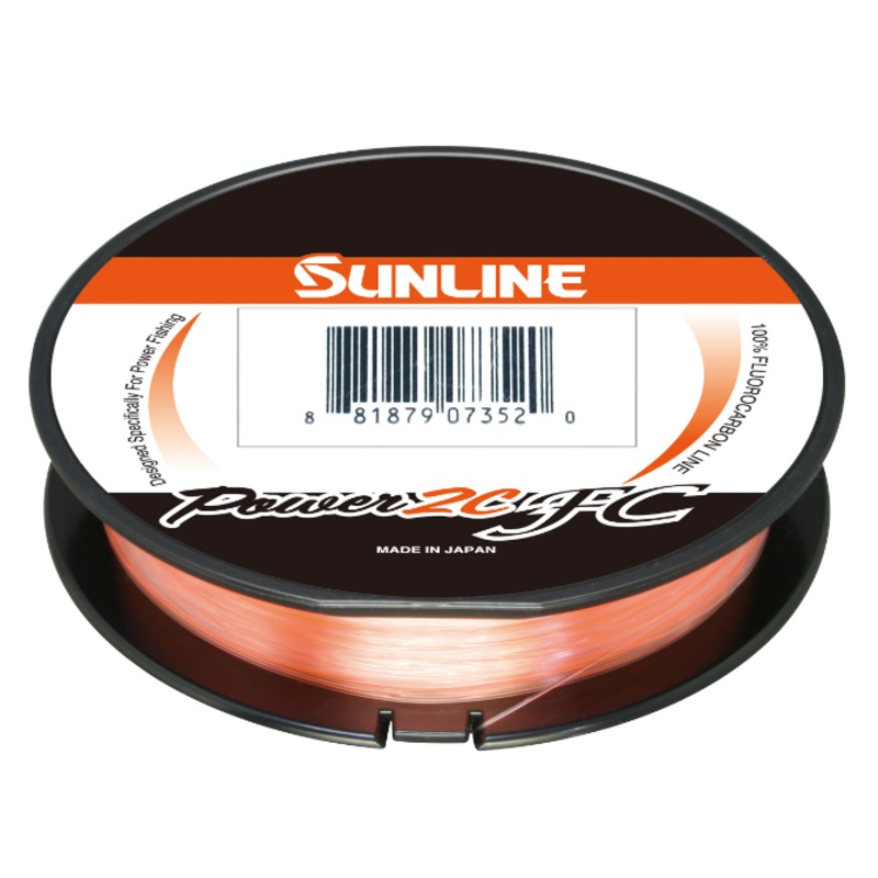 Sunline Power 2C FC Fluorocarbon Line, 165yd, Metered Orange/Clear 25lb