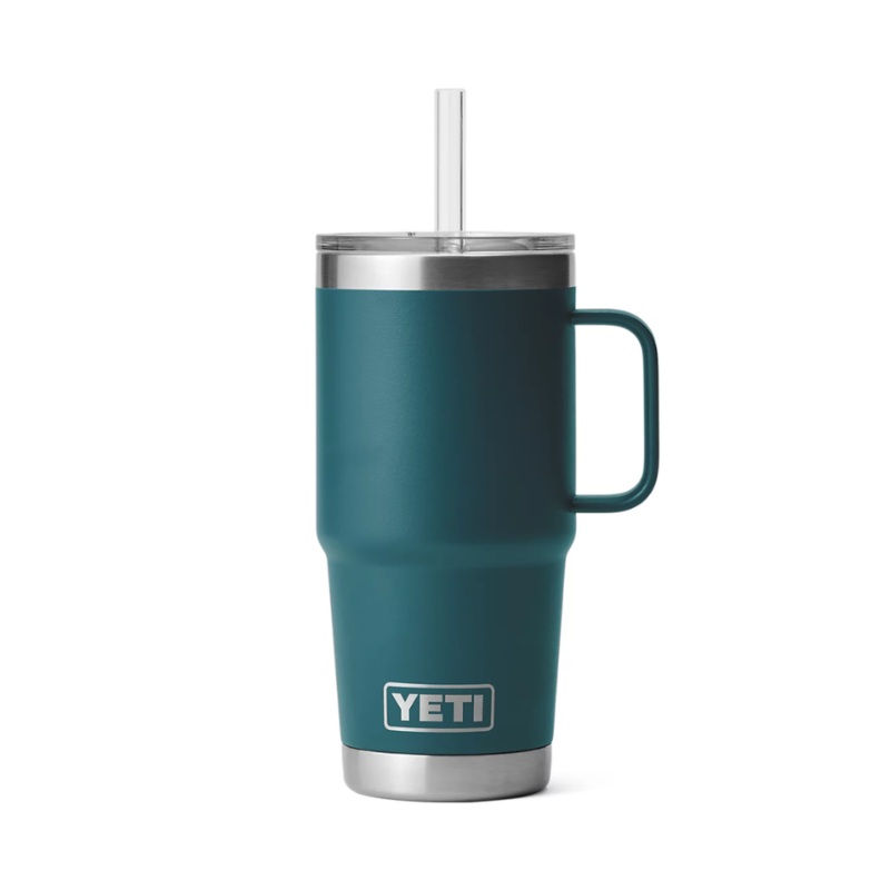 YETI RAMBLER MUG 25 OZ WITH STRAW LID AGAVE TEAL
