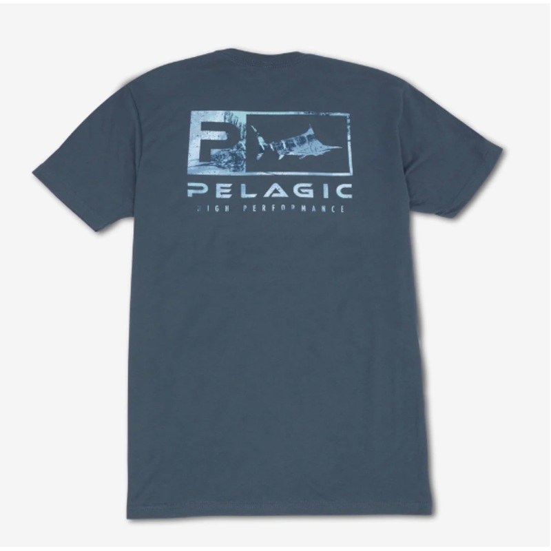 PELAGIC PREMIUM S/S TEE ICON OPEN SEAS SMOKEY BLUE 2XL