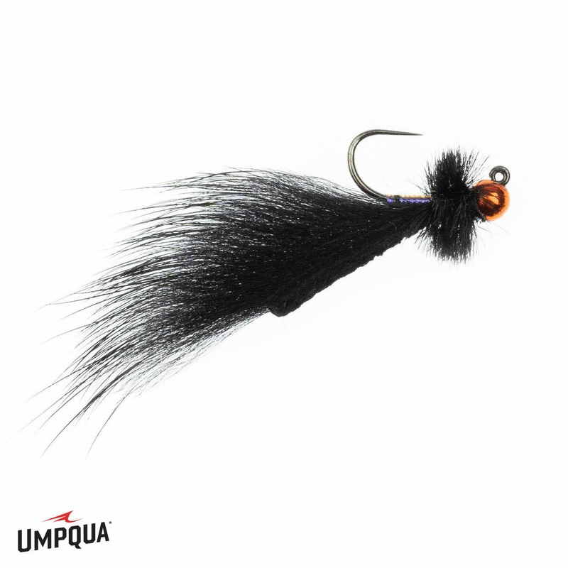 Umpqua Mayer’s Mini Leech Jig Radiant Fly Black/Orange 12