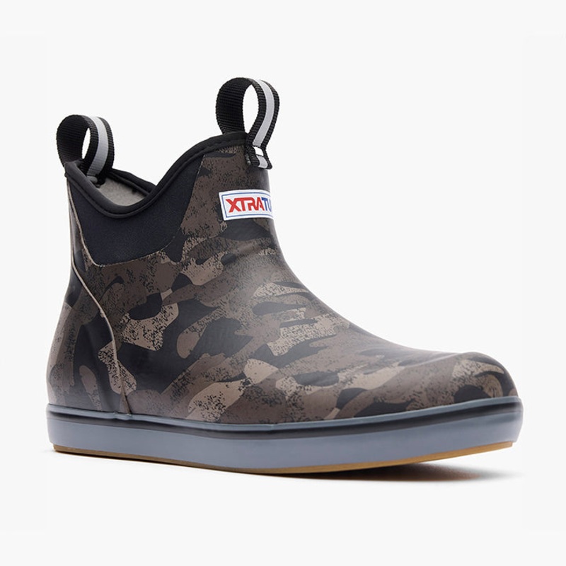 XTRATUF 6″ ANKLE DECK BOOT BLACK CAMO 7