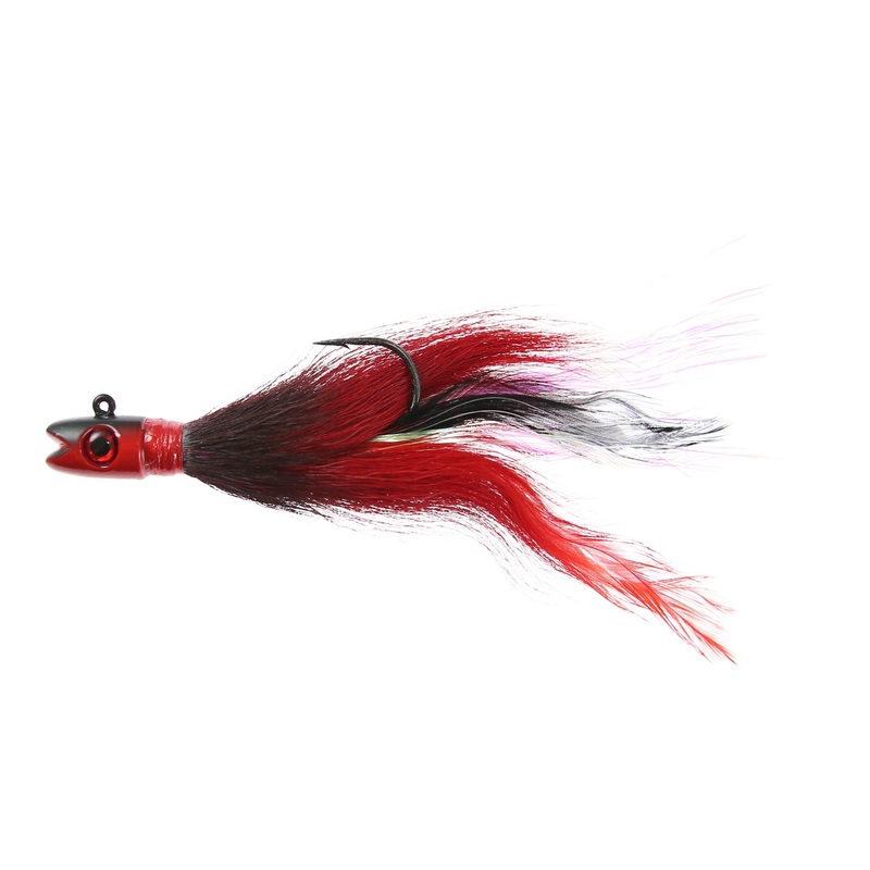 Jigging World Bass Candy Bucktail Jigs Chartreuse/White 1oz