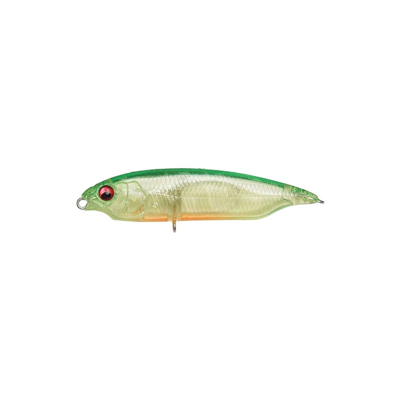 Megabass Karashi 2.3″ – 3/16oz – Slow Sinking Clear Lime Chart