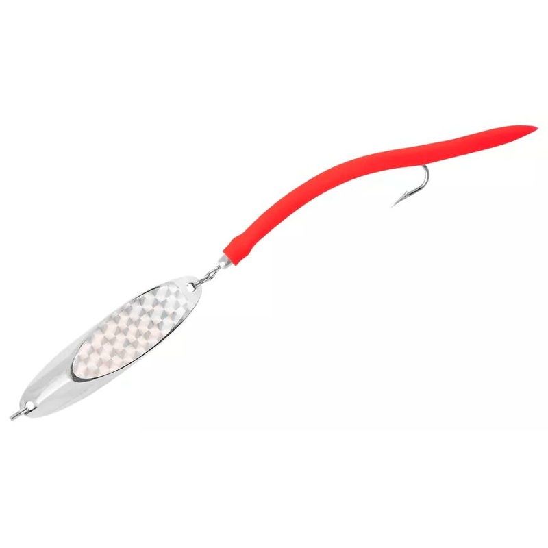 Tsunami Shockwave Spoon with Tubed Single Hook Jigs Size 1oz – Green Tube