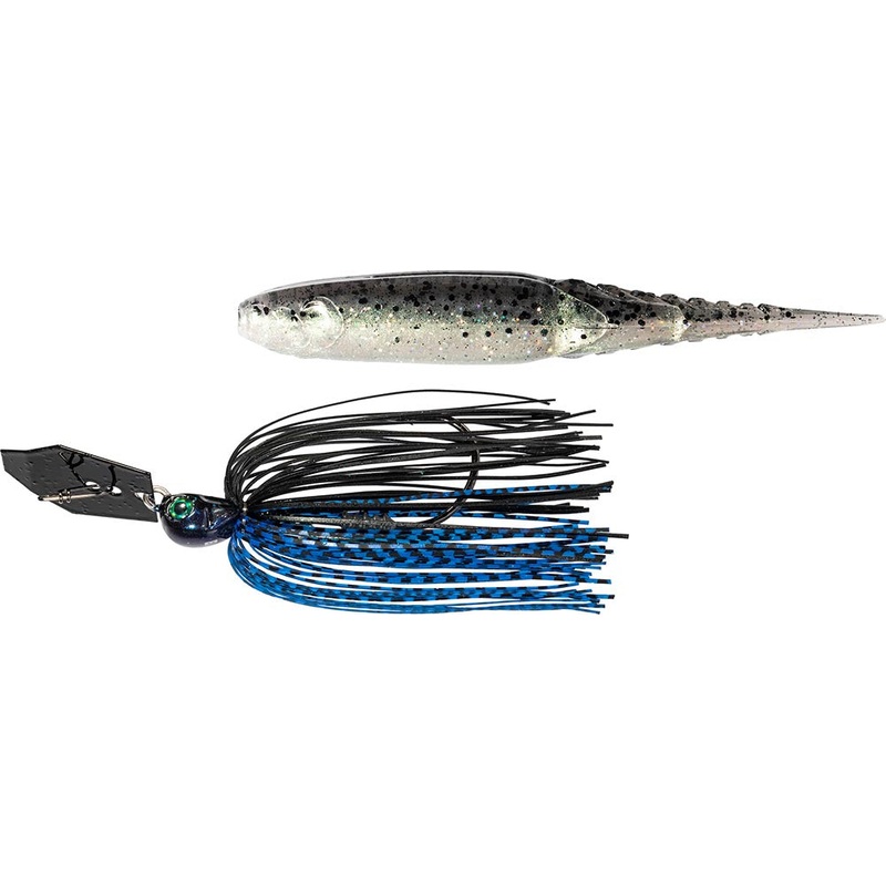 Z-Man Chatterbait Elite EVO & Chatterspike Combo Black/Blue Bad Shad