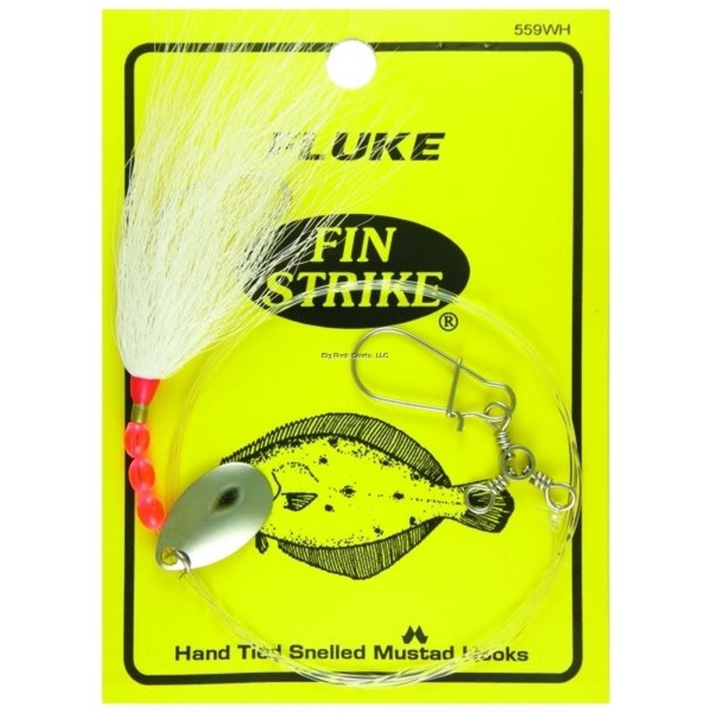 Fin Strike 559 Fluke Rig Wide Gap Bucktail Spinner w/Sinker Snap Green