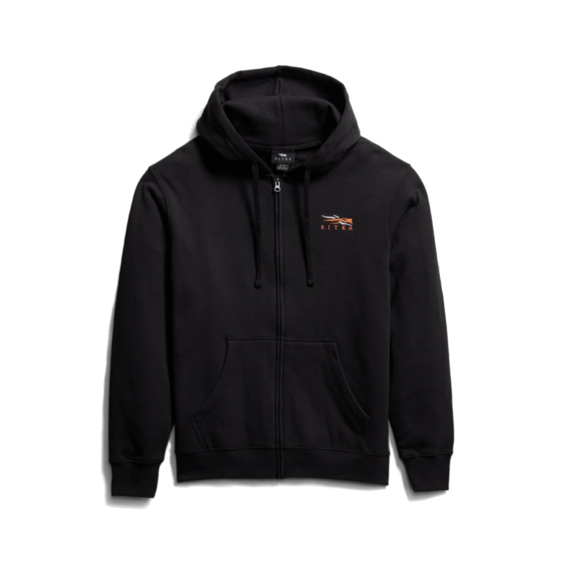 Sitka Icon Classic Full Zip Hoody Black Orange S