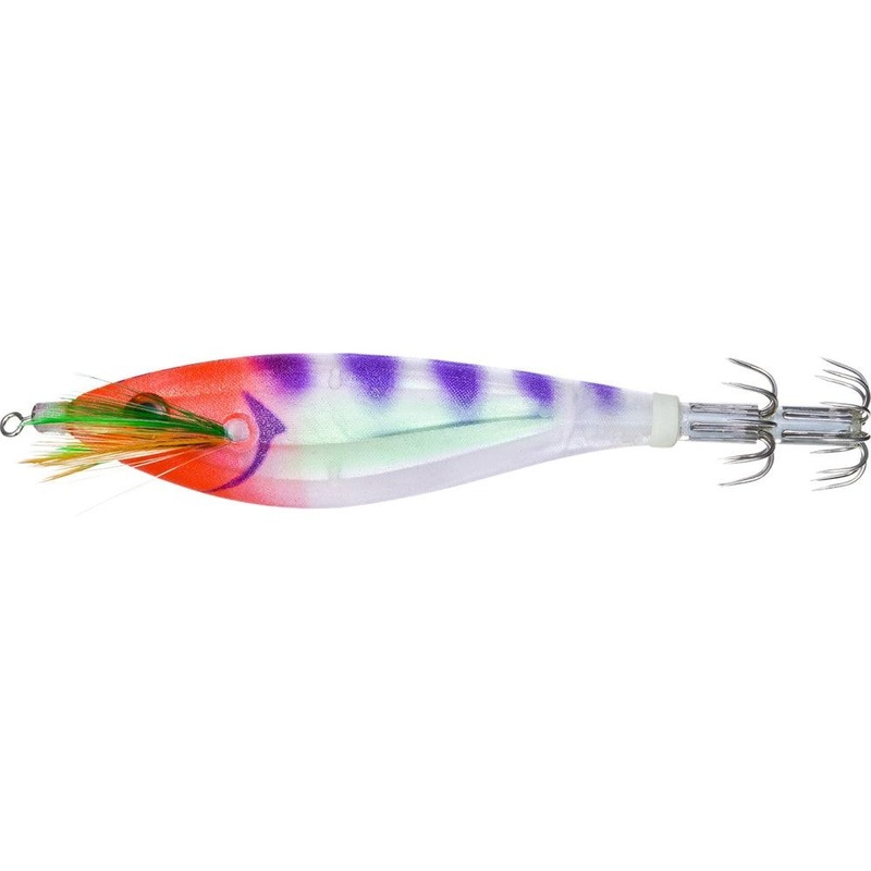 Yo-Zuri Ultra 3D Cloth M2 Squid Jigs 3-3/8″ 1/4oz Clear Luminous Blue