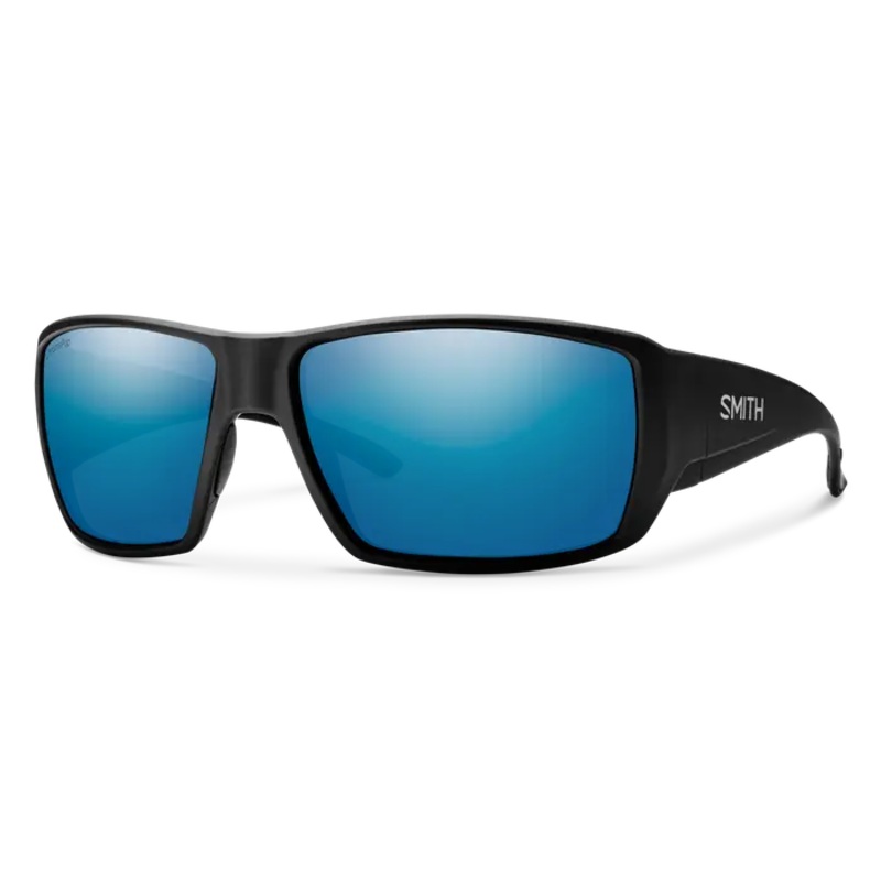 SMITH GUIDES CHOICE CHROMAPOP POLARIZED SUNGLASSES MATTE BLACK BLUE MIRROR