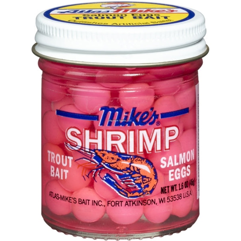 Mike’s Shrimp Salmon Eggs Flourescent Pink 1.1 oz Jar