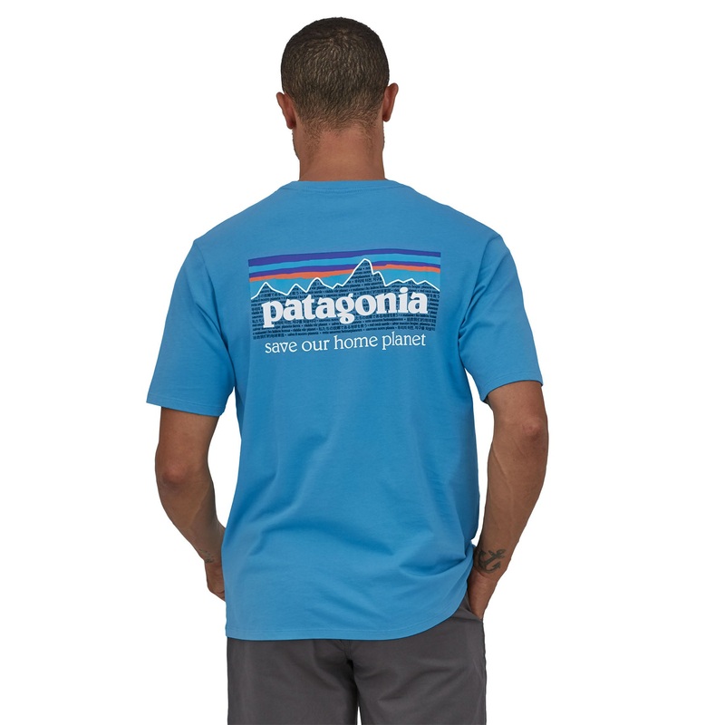 Patagonia M’s P-6 Mission Organic T-Shirt Anacapa Blue / APBL XS