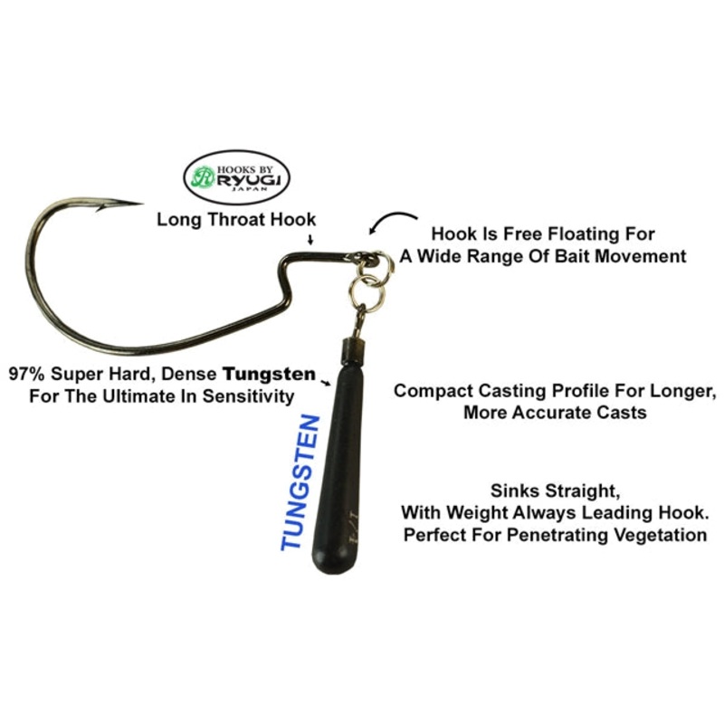 PICASSO LURES TUNGSTEN JIKA RIG 3/16oz – 2/0