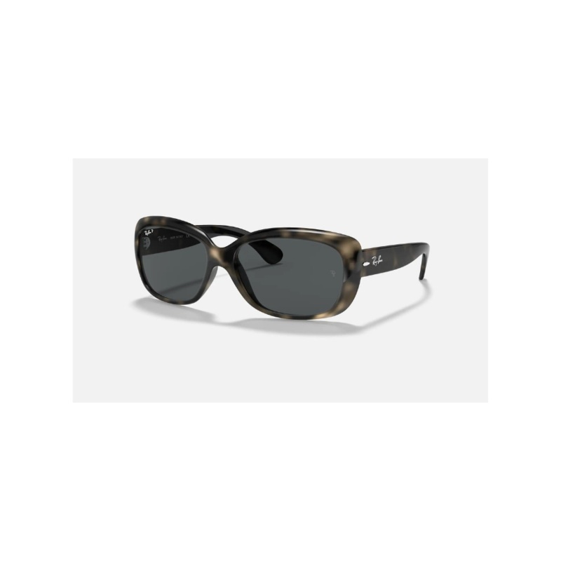 RAY-BAN RB4101 JACKIE OHH POLORIZED SUNGLASSES LIGHT HAVANA LIGHT GREY