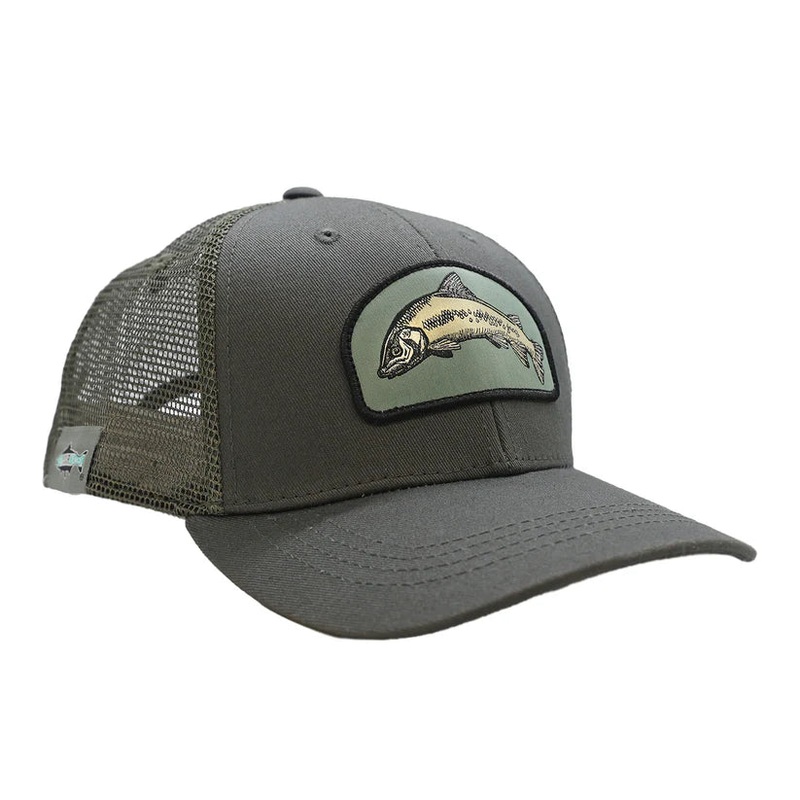 Rep Your Water – White Fish Hat Gray/Green