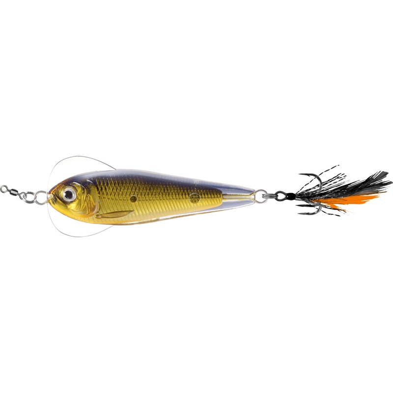 LiveTarget Flutter Sardine – Jigging Spoon, 2 5/8″, 1oz, Gold/Black
