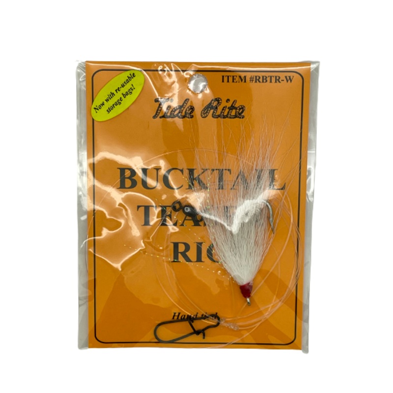 Tide Rite Hand Tied Bucktail Teaser Rig White