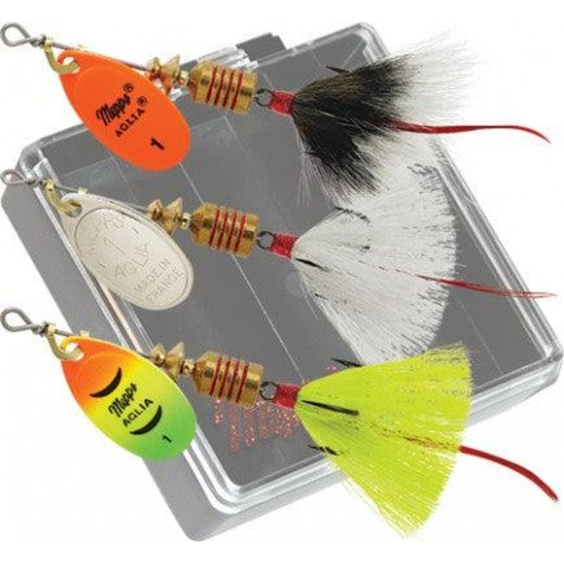 Mepps Trout Pocket Pac – #1 Aglia Dressed Inline Spinners