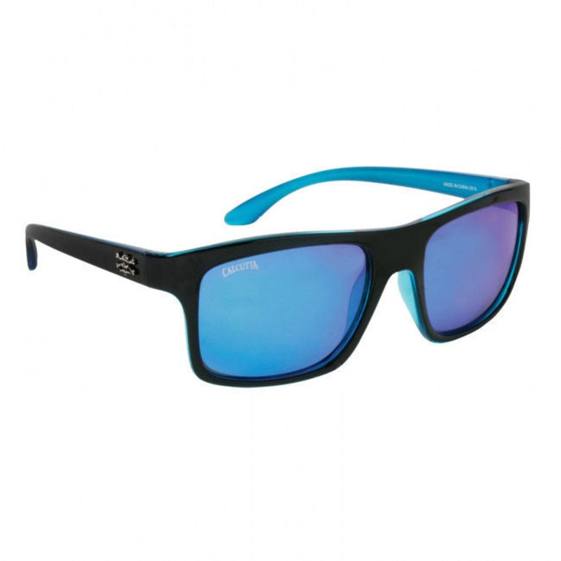 Calcutta Rip Tide Polarized Sunglasses Black/Blue Mirror
