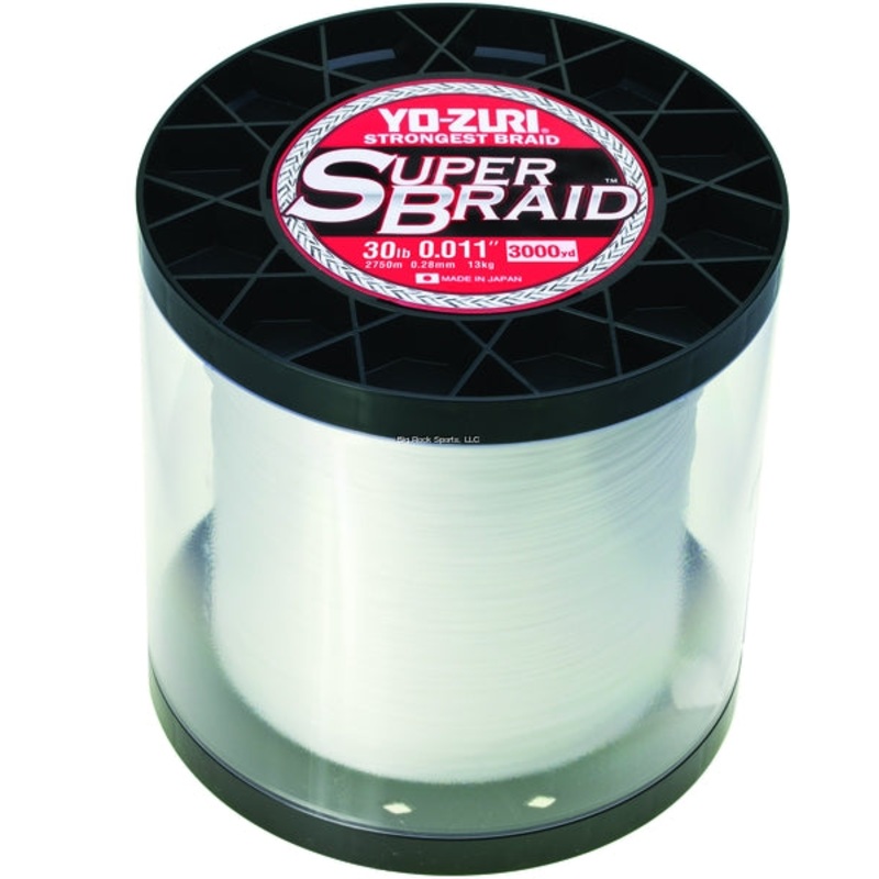 Yo-Zuri SuperBraid Braided Line, 3000yd, White White 40lb