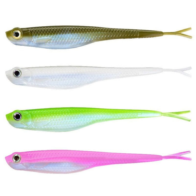 Fat Cow Finesse Fat Shad 5″ Soft Plastic Fishing Lure Bone