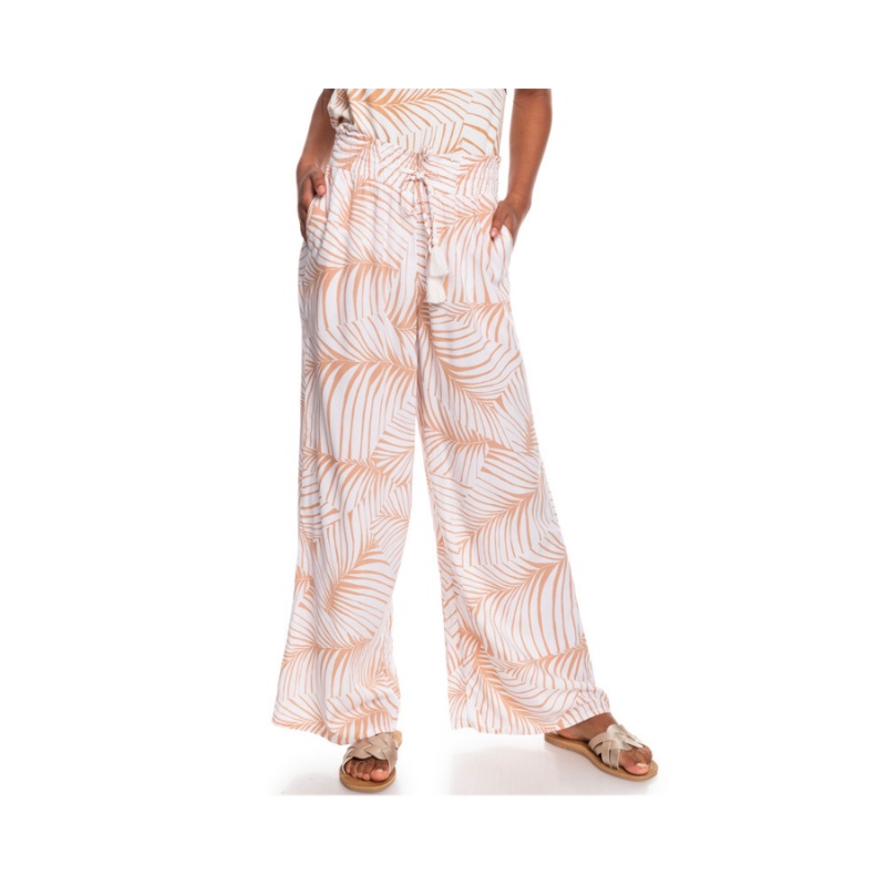 ROXY INSIDE RYTHM BEACH PANTS SNOW WHITE PALM SHADOWS XS