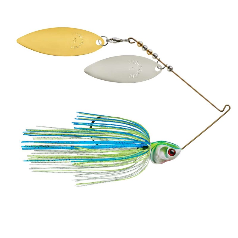 Booyah J.C. Covert Spinnerbaits – Double Willow Blades 1/2oz JC Special-Gold