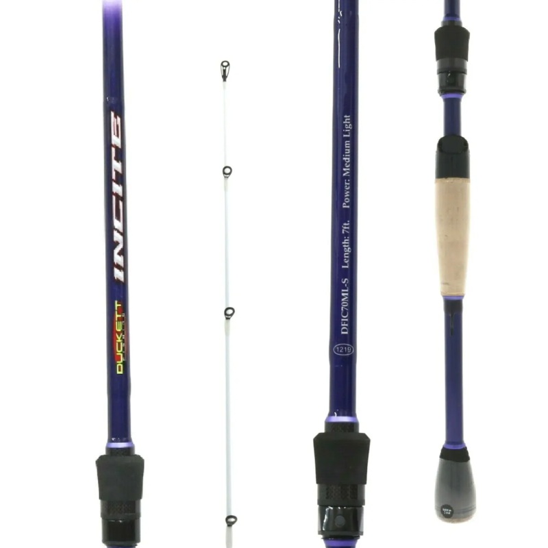 Duckett Fishing DFIC70ML-S Incite Spinning Rod, 7′, Medium Light