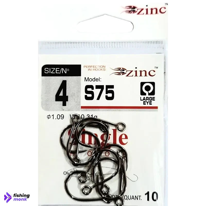 Zinc S75 Single Hook | #4 4