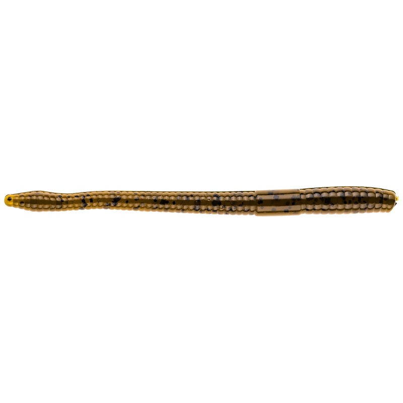 NetBait BaitFuel Magnum Finesse Worm 4.75″ (16 Pk) Green Pumpkin
