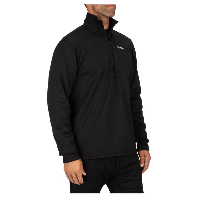 Simms Thermal 1/4 Midlayer Zip Top Black M