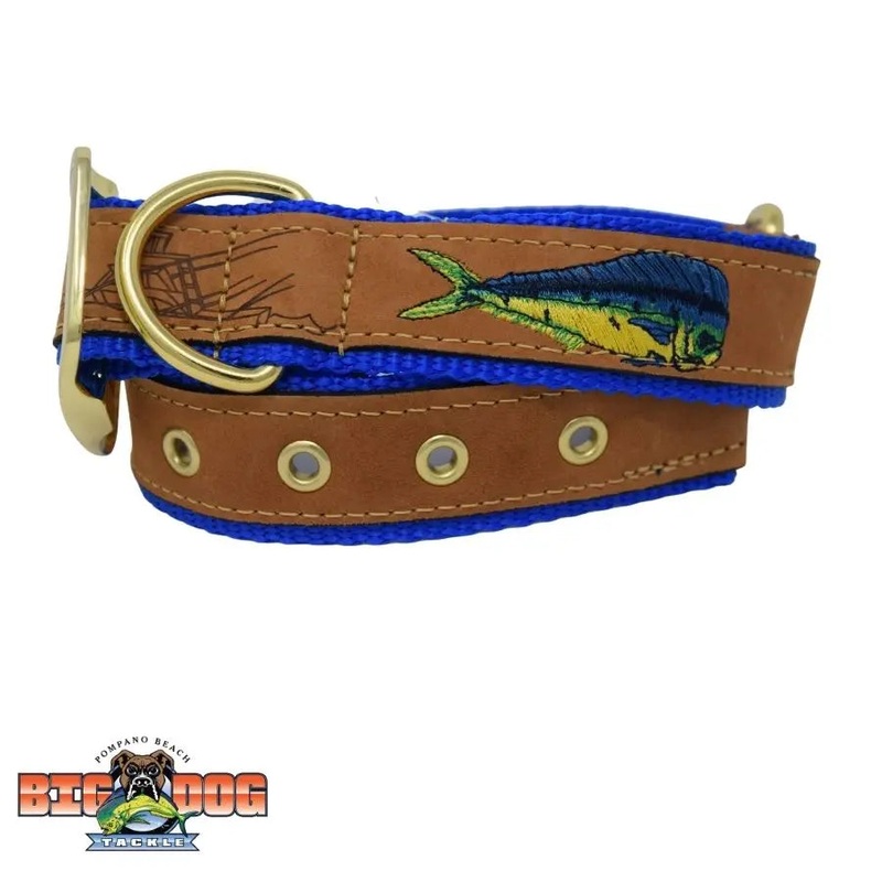 DOG COLLAR LEATHER MAHI ROYAL XL