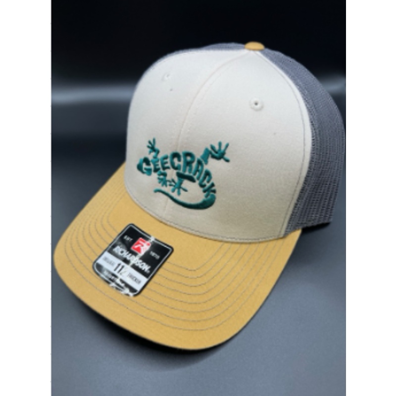GEECRACK GEKKO LOGO RICHARDSON 112 HAT Beige/Green