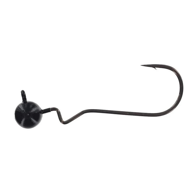 Spro Gamakatsu Skip Gap Shakey Head Round Jig Head (3 Pk) 1/4oz 3/0 Black